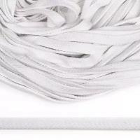 Шнур хлопчатобумажный TBY плоский, 20 мм, турецкое плетение, цвет 001 отбелка, 50 м (001-10809)