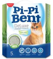 Наполнитель Pi-Pi-Bent DeLuxe Fresh grass комкующийся для кошек 5кг
