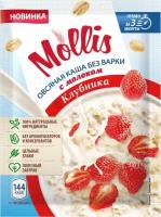 Каша Mollis овсяная с молоком и со вкусом клубники 40г