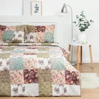 Постельное белье Экономь и Я 2 сп Fleur 173х215 см, 175х214 см, 50х70 см-2шт, 60 г/м2, микрофибра