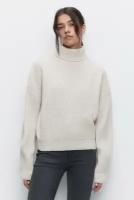 Свитер женский Befree Свитер с горлом базовый свободный RibSweater1-62-XS бежевый размер XS