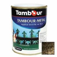 Эмаль-грунт по ржавчине Tambour Metal молотковая глянцевая коричневая (543-318) 2,5 кг