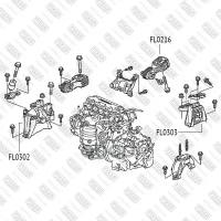 Опора двигателя задняя FIXAR FL0216