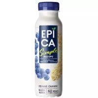 Питьевой йогурт EPICA Simple голубика - овсяные хлопья 1.2%