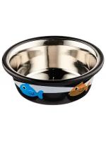 Миска Lilli Pet METAL STAR Fish для животных, 240мл, черная