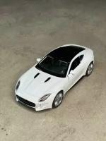 Металлическая машинка Welly JAGUAR F-TYPE COUPE Ягуар Ф-Тайп Купе, инерционная, цвет Белый