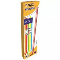 BIC Набор чернографитных карандашей Evolution Stripes 12 шт (918487)