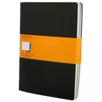 Блокнот Moleskine Набор 3 блокнота Cahier Journal XL 190x250, 60 листов 385298QP321, 3 шт., черный, цвет бумаги бежевый