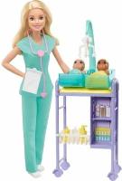 Barbie Кукла Кем быть Детский доктор Блондинка, GKH23