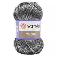 Пряжа для вязания YarnArt 'Melody' 100гр 230м (9% шерсть, 21% акрил, 70% полиамид) (887 черное серебро), 5 мотков
