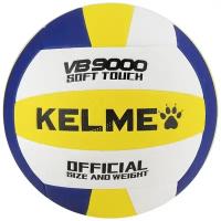 Мяч волейбольный KELME, 9806140-141, размер 5, 18 панелей, синтетическая кожа (ПУ), клееный, белый-желтый-синий