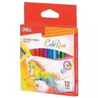 Deli Карандаши цветные короткие ColoRun 12 цветов (EC00400), 12 шт