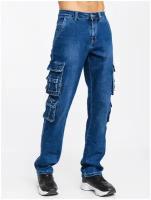 Джинсы широкие MKJeans, свободный силуэт, средняя посадка, стрейч