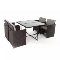 Мебель садовая F8039 (стол 116см + 4 кресла ротанг)