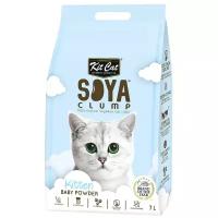 Комкующийся наполнитель Kit Cat Soya Clump Kitten Baby Powder