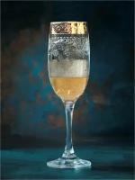 Подарочный набор бокалов / фужеров для шампанского с алмазной гравировкой PROMSIZ Нежность / 180 мл, 6 шт