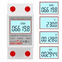 Мультиметр-электросчетчик однофазный DDS6619 Sinotimer, вольтметр, амперметр, ваттметр, счетчик электроэнергии