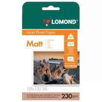 Lomond 0102034 Односторонняя матовая фотобумага для струйной печати, A6, 230g/m, 50 листов