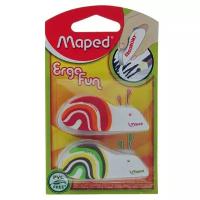 Maped Набор ластиков Ergo fun, 2 шт. оранжевый/зеленый/белый 2