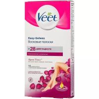 Veet Восковые полоски Easy Gelwax Suprem'Essence с ароматом бархатной розы и эфирными маслами