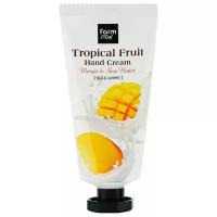 FarmStay~Антивозрастной крем для рук с манго~Tropical Fruit Hand Cream Shea Butter and Mango