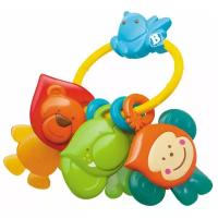 Прорезыватель-погремушка B kids Teething Pals Safari bebee & friends красный/зеленый/оранжевый