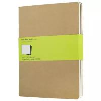 Блокнот Moleskine Cahier Journal XL 190х250, 60 листов 385203QP423, 3 шт., бежевый, цвет бумаги бежевый