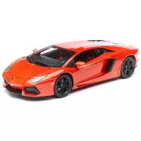 Легковой автомобиль Bburago Lamborghini Aventador LP700-4 (18-11041/18-11033) 1:18, 24 см, оранжевый