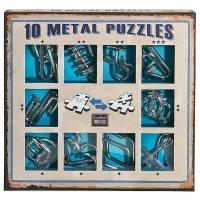 Набор из 10 металлических головоломок (синий) / 10 Metal Puzzles blue set