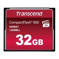 Карта памяти Transcend Compact Flash 32 ГБ, R/W 120/40 МБ/с, красный