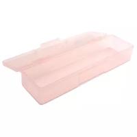 TNL, Пластиковый контейнер прямоугольный, прозрачно-розовый
