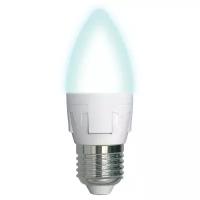 Лампа светодиодная Uniel, Яркая LED-C37 7W/NW/E27/FR PLP01WH E27, C37, 7Вт, 4000К