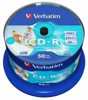 Диск CD-R Verbatim 700Mb 52x (cake box 50шт) (43438)