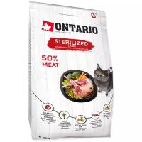 Корм сухой Ontario Cat Sterilised Lamb для стерилизованных кошек с ягненком 2 кг