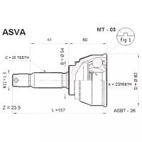 Наружный ШРУС ASVA MT-03