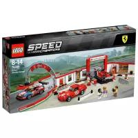 Конструктор LEGO Speed Champions 75889 Гараж Ferrari, 841 дет