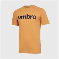 Футболка хлопковая Umbro Linear Logo Graphic Tee 65551U-KMA, р-р XS, Светло-желтый