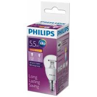 Лампа светодиодная Philips, LED 230V CL ND E14, P45, 5.5Вт, 2700К