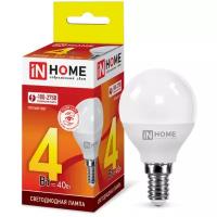 Лампочка In Home LED-Шар-VC E14 4W 230V 3000K 360Lm 4690612030517