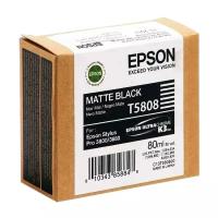 Картридж струйный Epson T5808 C13T580800 черный матовый оригинальный 400 стр