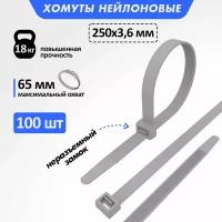 Хомут-стяжка СК 250x3,6 мм REXANT07-0250-3 (100 шт.)