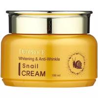 Deoproce Whitening And Anti-Wrinkle Snail Cream Крем для лица с экстрактом улитки