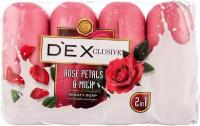 DexClusive Мыло твердое Rose petals & Milk 2in1