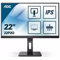 Монитор жидкокристаллический AOC Монитор LCD 21.5'' 16:9 1920х1080(FHD) IPS, nonGLARE, 250cd/m2, H178°/V178°, 1000:1, 50M:1, 16.7M, 4ms, VGA, DVI, HDMI, DP, USB-Hub, Height adj, Pivot, Tilt, Swivel, Speakers, 3Y, Black