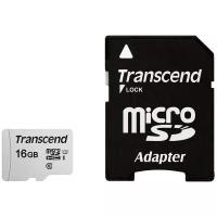 Флеш карта microSD 16GB Transcend microSDHC Class 10 UHS-1 U1, (SD адаптер), TLC