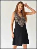 Женская ночная сорочка вискоза Верона, Текстильный край, большой размер 56, бордо