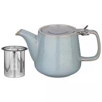 Чайник luster 500мл, серо-голубой Bronco (470-376)