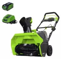 Снегоуборщик аккумуляторный GreenWorks GD40ST 51 см 40В ЗУ в комплекте