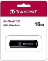 Флеш Диск Transcend 16Gb Jetflash 350 TS16GJF350 USB2.0 черный