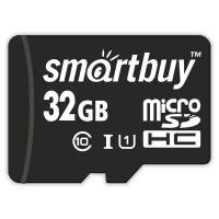 Карта памяти microSD 32Гб class 10 (SmartBuy SB32GBSDCL10-00)